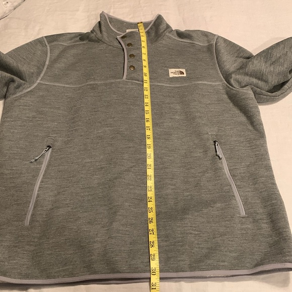 The North Face Mens Sherpa Patrol 1/4 Snap Pullover TNF Grey Heather XL Jacket - Picture 15 of 16